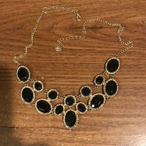 Black and gold statement necklace